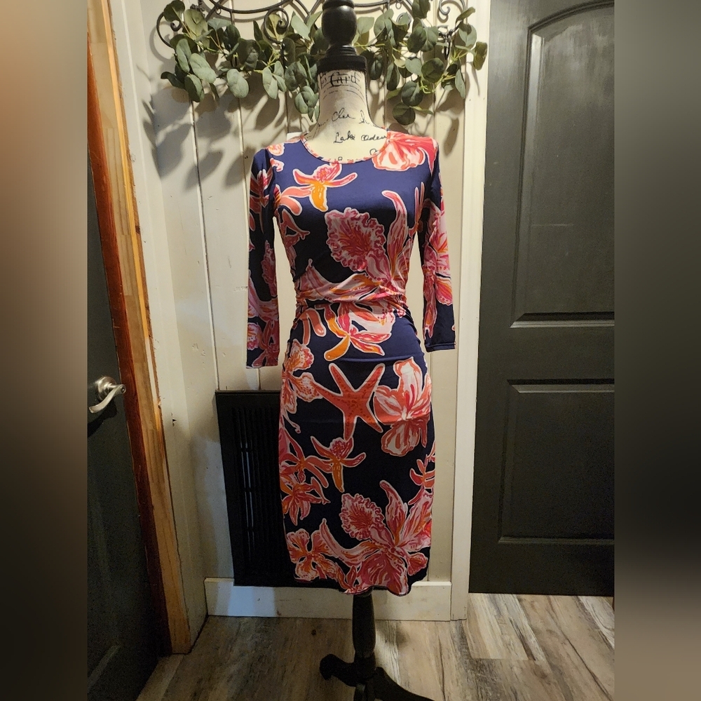 Lilly Pulitzer Madidon Floral Print Ruched Dress